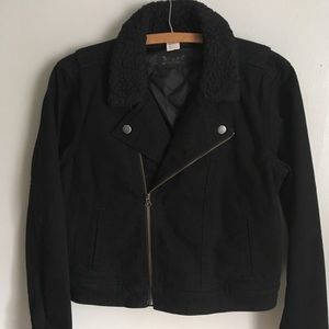 Levis denim moto jacket with Sherpa collar